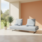 Modern Convertible Lounger Sofa - Peach and Cream Interior