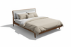 Modern Elegance Upholstered Bed - Angular Shadow with Bedding