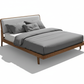 Modern Elegance Upholstered Bed - Elongated Shadow with Bedding