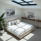 Modern Low-Profile Platform Bed - Architectural Skylight