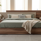 Modern Walnut Harmony Bed - Arched Windows Morning
