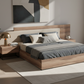 Modern Walnut Harmony Bed - Diagonal Afternoon