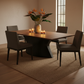 Noir Walnut Dining Table Angle 4