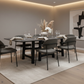 Obsidian Arch Dining Table Staged