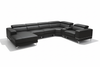 Onyx Horizon Ensemble Leather Sectional