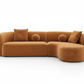 Orange Curved Sofa White Background