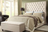 Tufted Wingback Platform Bed