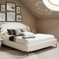 Pathway Curved Bouclé Platform Bed - Contemporary minimalist