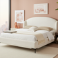 Pathway Curved Bouclé Platform Bed - Dawn elegance