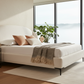 Pathway Curved Bouclé Platform Bed - Morning luxury