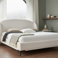 Pathway Curved Bouclé Platform Bed - Serene Scandinavian