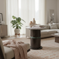 Ribbed Cylinder Marble Side Table - Lifestyle 1