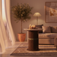 Ribbed Cylinder Marble Side Table - Lifestyle 3