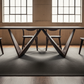 Romont Mid-Century Modern 7PC Dining Table Set Angle 1