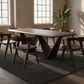 Romont Mid-Century Modern 7PC Dining Table Set Angle 4
