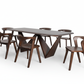 Romont Mid-Century Modern 7PC Dining Table Set Product Shot 1