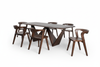 Romont Mid-Century Modern 7PC Dining Table Set Product Shot 1