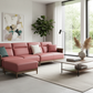 Rosewood Modular Sectional Sofa in modern home setting
