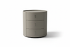 Round Nightstand Front White Background