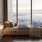 Serenity Nest Bed - Misty Cityscape Dawn