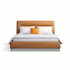 Sienna Modern Leather Bed - 白底光影图