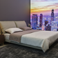 Skyline Glow Platform Bed in Gray Room
