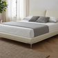 Sleek Horizon Leather Bed - Angle 2