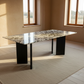 Snowpeak Marble Dining Table Angle 3
