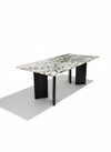 Snowpeak Marble Dining Table - Minimalist Shadows