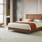 Solvan Leather Crown Bed in Beige Room