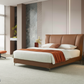 Solvan Leather Crown Bed in Terracotta Room