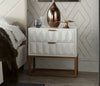 Spectrum Geometric Nightstand with Gold Base