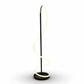 Spiral Glow LED Floor Lamp White Background Angled