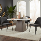 Square Marble Inset Dining Table - Lifestyle 1
