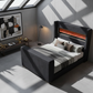 Sumter Contemporary Bed with Fireplace & TV Lift - Lifestyle 2