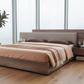 Sycamore Walnut & Fabric Bed - Lifestyle 1