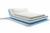 Tavia Modern Minimalist Bed with LED Lights - Diagonal Left Shadow