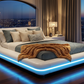 Tavia Modern Minimalist Bed with LED Lights - Penthouse Dusk