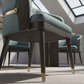 Teal Barrel-Back Dining Chair - Angle 2