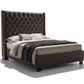 Tufted Wingback Platform Bed - Dramatic Left Shadow