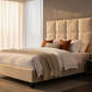 Upholstered Panel Platform Bed - Dawn Light