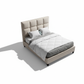 Upholstered Panel Platform Bed - Diagonal Angular