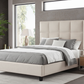 Upholstered Panel Platform Bed - Nordic Bright