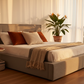 Urban Calm Upholstered Bed - Golden Caramel Light