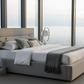 Urban Calm Upholstered Bed - Misty Cityscape Dawn