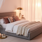 Urban Calm Upholstered Bed - Peachy Sunset Glow