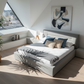 Urban Calm Upholstered Bed - Triangular Skylight