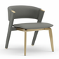 Valen Gold Dining Chair - 白底阴影