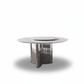 Valta Marble Round Dining Table - Studio Front View