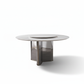 Valta Marble Round Dining Table - Studio Side View